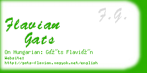 flavian gats business card
